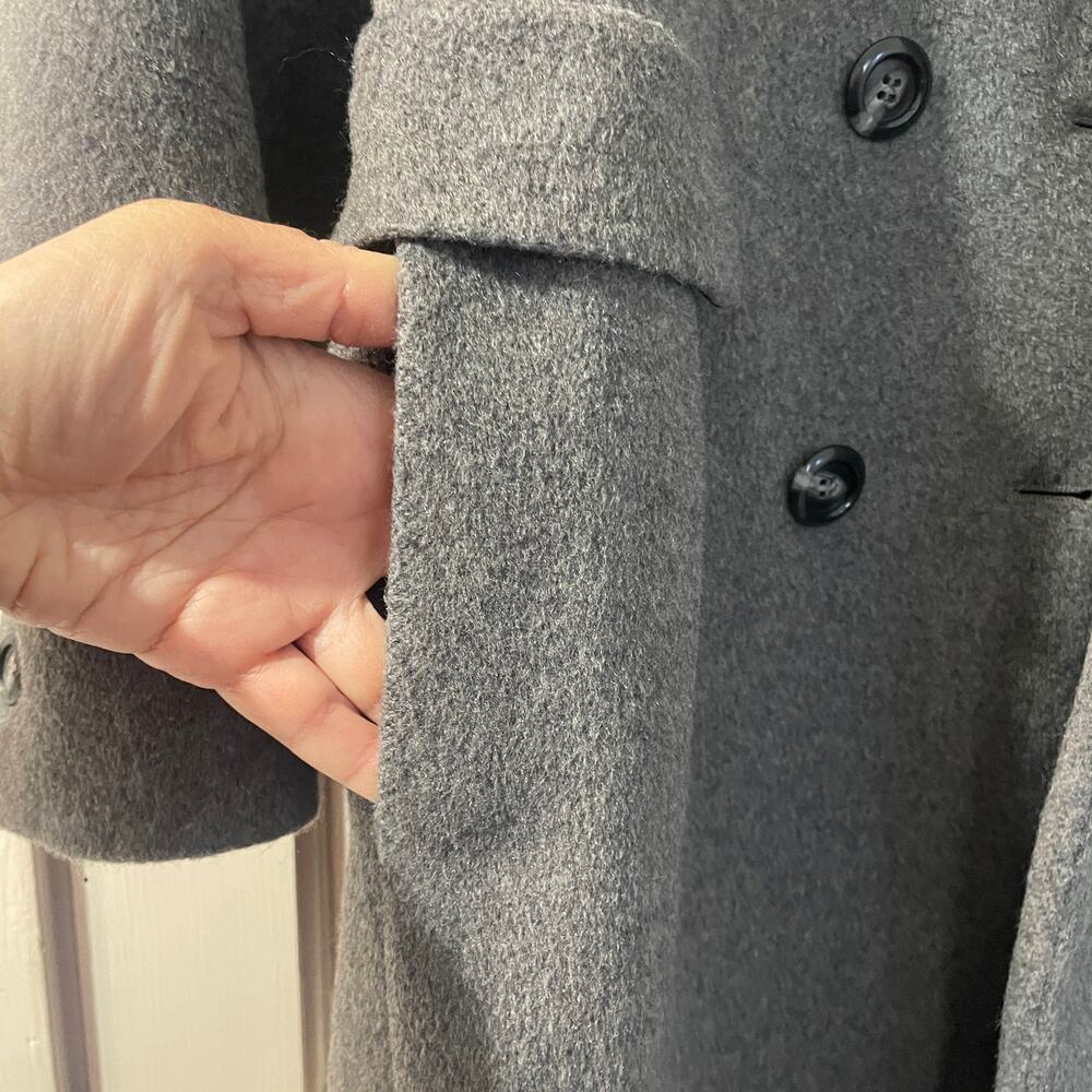 Vintage David Baker Long Wool Overcoat Size S Mister Coats for Her - Picture 16 of 16